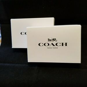 2 Coach small retail empty gift boxes 6.5X4.5